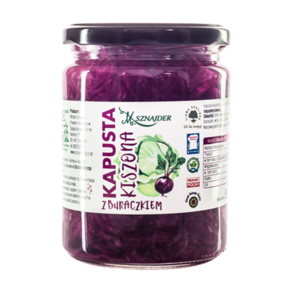 Kapusta biała w zakwasie z buraka 500 g
