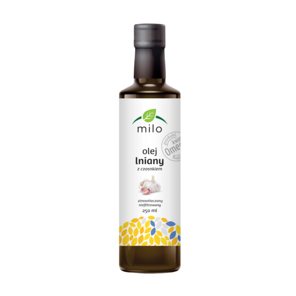 Olej lniany z czosnkiem 250 ml